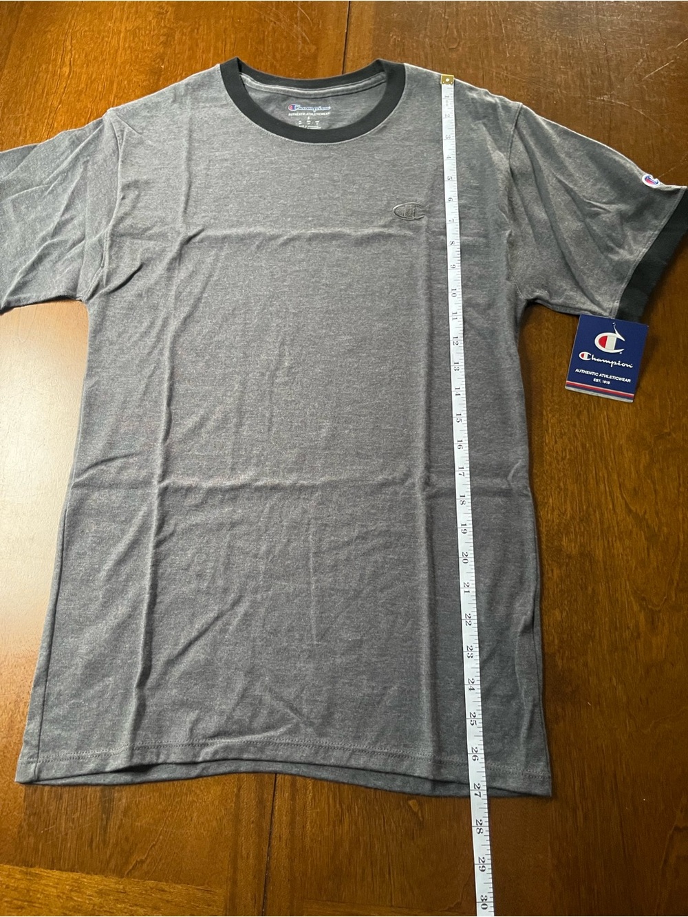 NWT Champion Gray Black Ringer T-Shirt Men’s S - Picture 2 of 6
